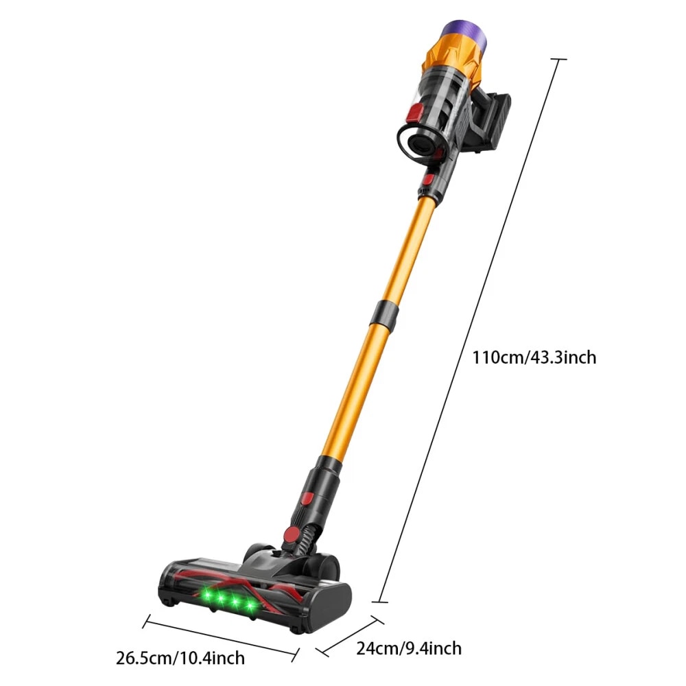Aspirator Reincarcabil Fara Fir Cu Incarcare Pe Perete, 35 Kpa 550 W 40 De Minute Pentru Casa, Aspirator De Mana Anti-Incurcare, Afisaj LED, Autoportant Pentru Par De Animale/Covor/Podea