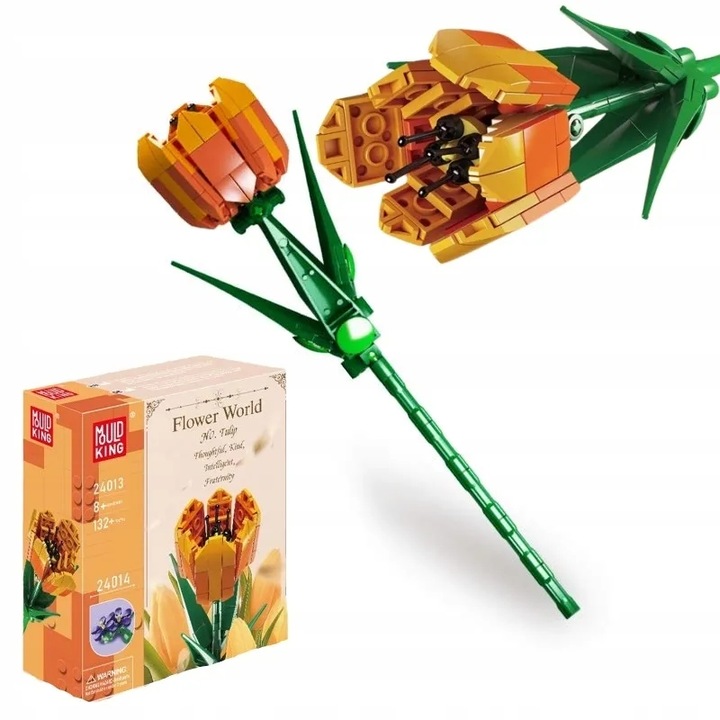 Flori de Cladite Lalele Inflorite Mould King - Set 145 Piese