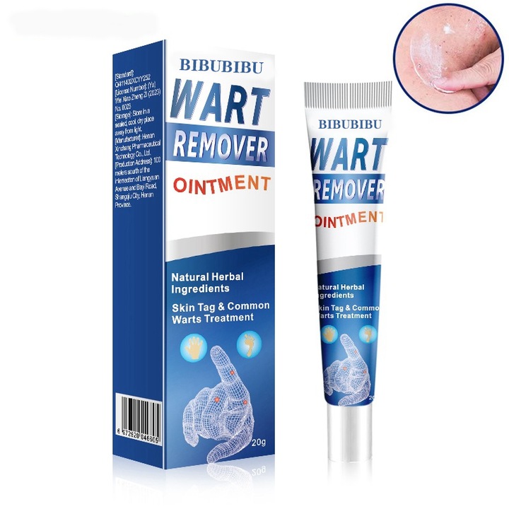 Unguent pentru îndepărtarea negilor, bibubibu, 20g, gel, pentru ten normal