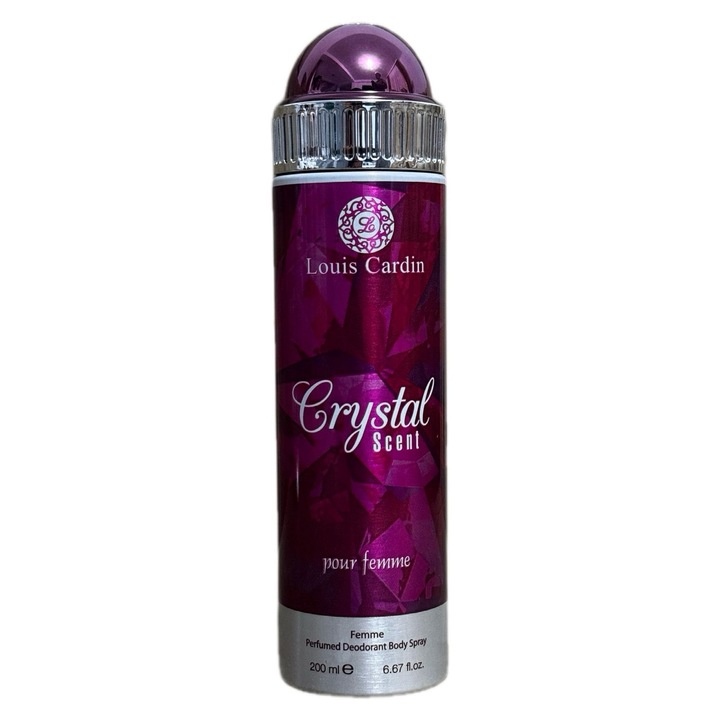 Deodorant, Louis Cardin, Crystal Scent, 200ml, femela, olfactiv elegant