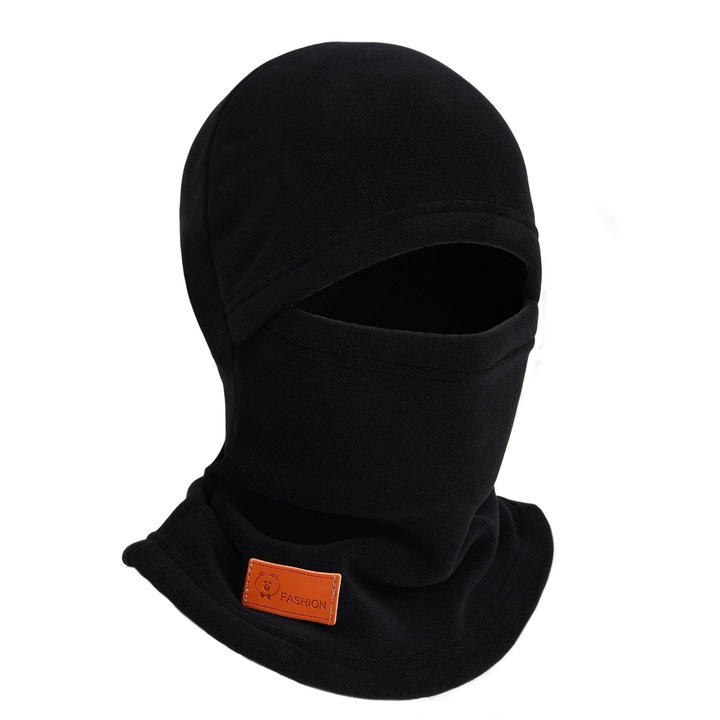 OEM Sapka-sál, fekete, univerzális méret, szélálló, téli elektromos kerékpározáshoz