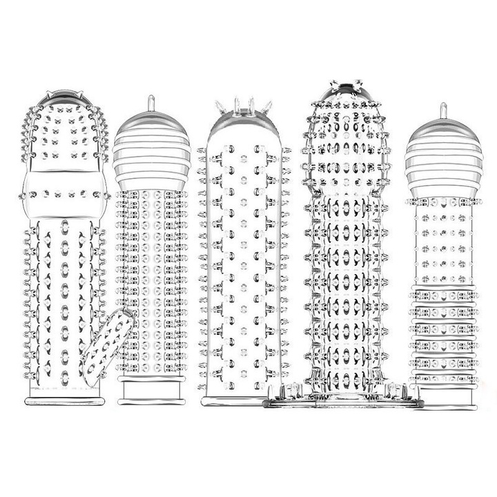 Férfi mandzsettagomb szett, átlátszó