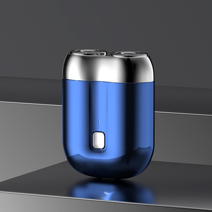 Aparat de ras electric mini, dual-head, lame magnetice detasabile, portabil, spalabil, acumulator reincarcabil