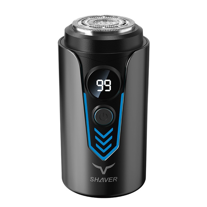 Aparat de ras electric mini, cap magnetic detasabil, design lavabil, portabil, pentru uz zilnic, calatorii, masina