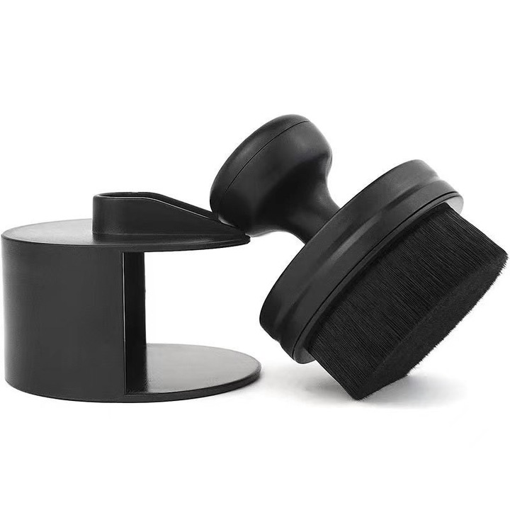 Perie aplicare luciu anvelope, Rqiurpn, Maner ergonomic, Design unic, Antistatica, Reutilizabila, Negru