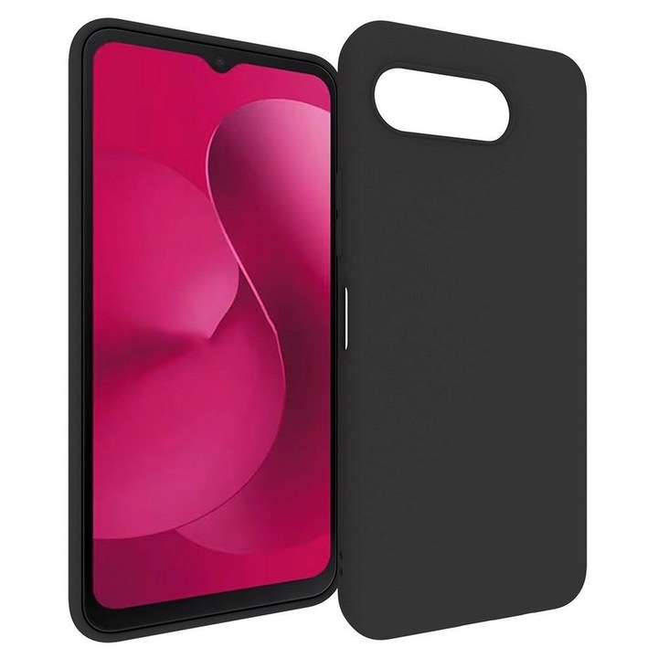 Калъф за телефон T Phone 3 5G - черен силиконов гръб