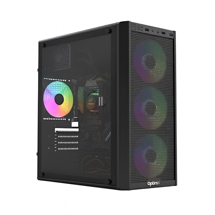 Desktop PC OptimX Prime S9500 Hyper V6, Intel® Core™ i5 up to 4.4GHz, 16GB DDR4, 1TB SSD, Placa video dedicat Radeon RX 580 8GB GDDR5