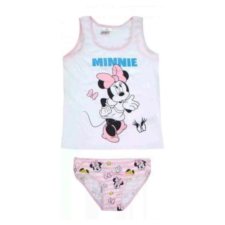 Szett trikó és bugyi, Minnie Mouse, lányoknak, Kiss, fehér, 6-7 év