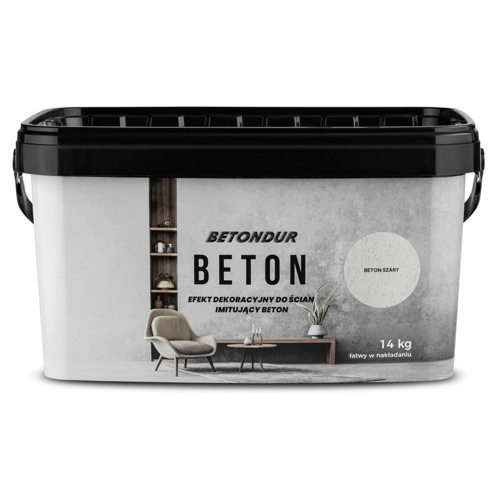 Masa decorativa Betondur, efect beton, 14 kg, gri, pentru interior