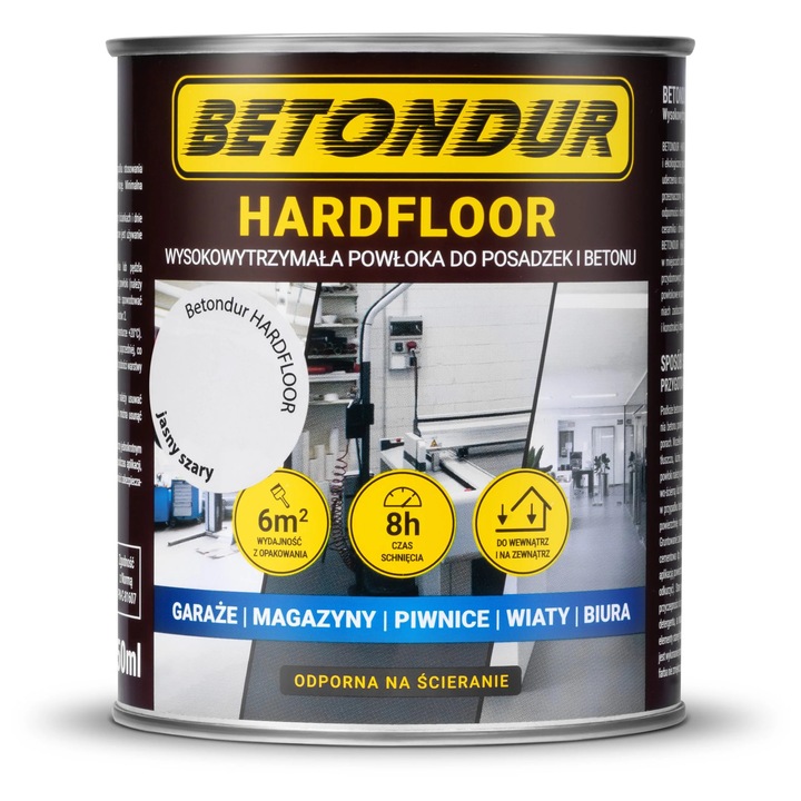 Betondur HARDFLOOR 0,75L betonfesték, világosszürke, tartós, beltéri használatra