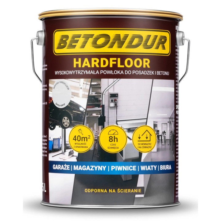 Betondur HARDFLOOR Betonfesték, 5L, Világosszürke, Kopásálló