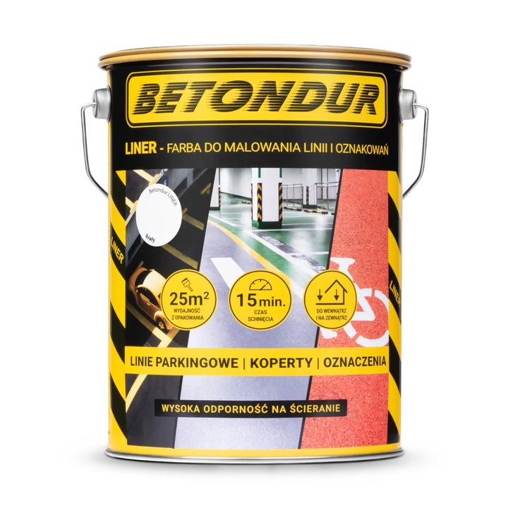 Vopsea Betondur LINER 5L fehér, beltéri és kültéri, High Solid formula