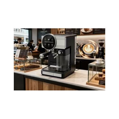 Cafetiera semi-automata, functii multiple, inox, 29.5x21.5x32cm