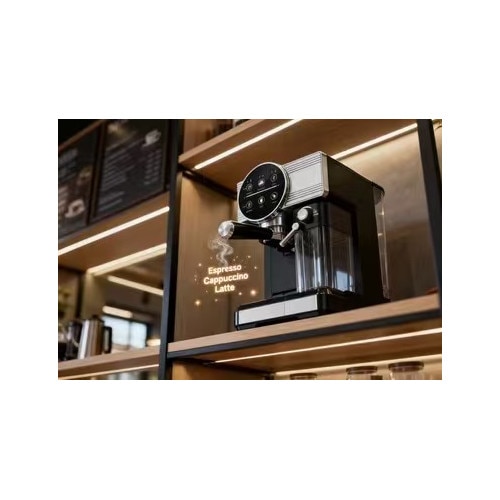 Cafetiera semi-automata, functii multiple, inox, 29.5x21.5x32cm