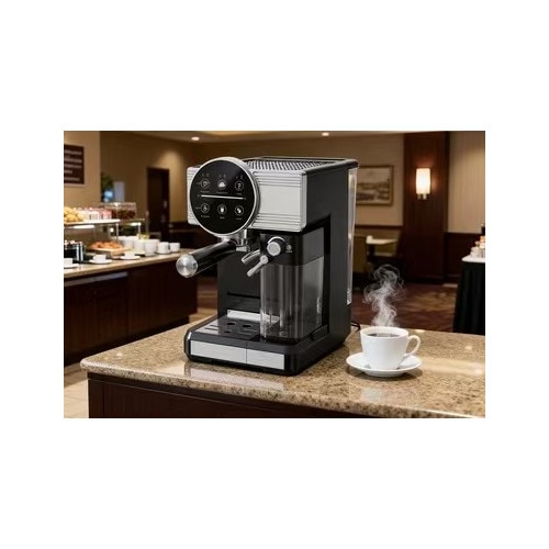 Cafetiera semi-automata, functii multiple, inox, 29.5x21.5x32cm