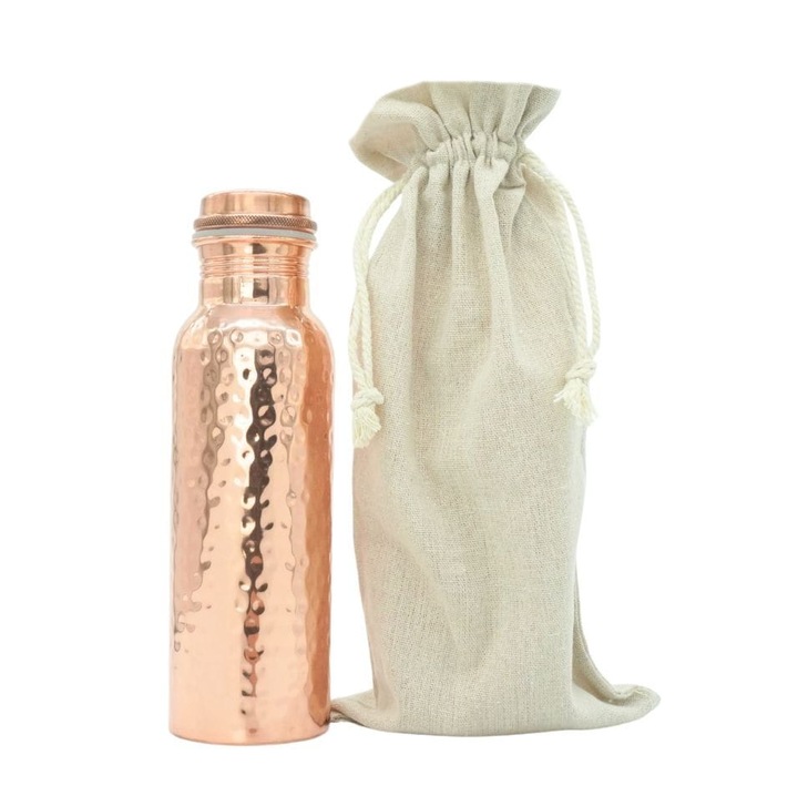 Премиум медна бутилка за вода Gisane, 750 мл