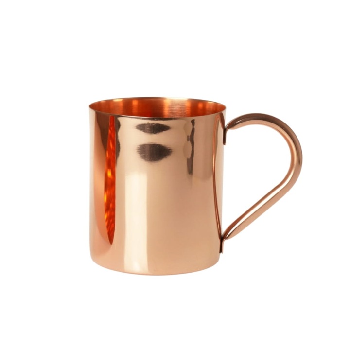 Cana din cupru CLASSIC 475 ml, finisaj lucios, 8,5x9,5cm, set ecologic