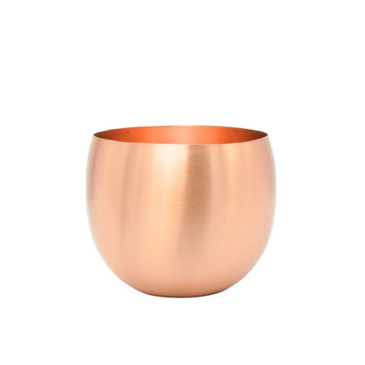 Cana din cupru MODERN MATT 400 ml, finisaj satinat, 7,5x9,5cm, set handmade