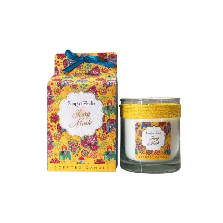 Соева свещ PIZMO 200гр, Song Of India, топъл аромат, красива опаковка