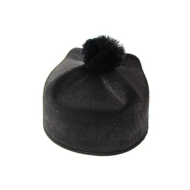 Fekete barett sapka, elegáns design, univerzális méret, farsangra