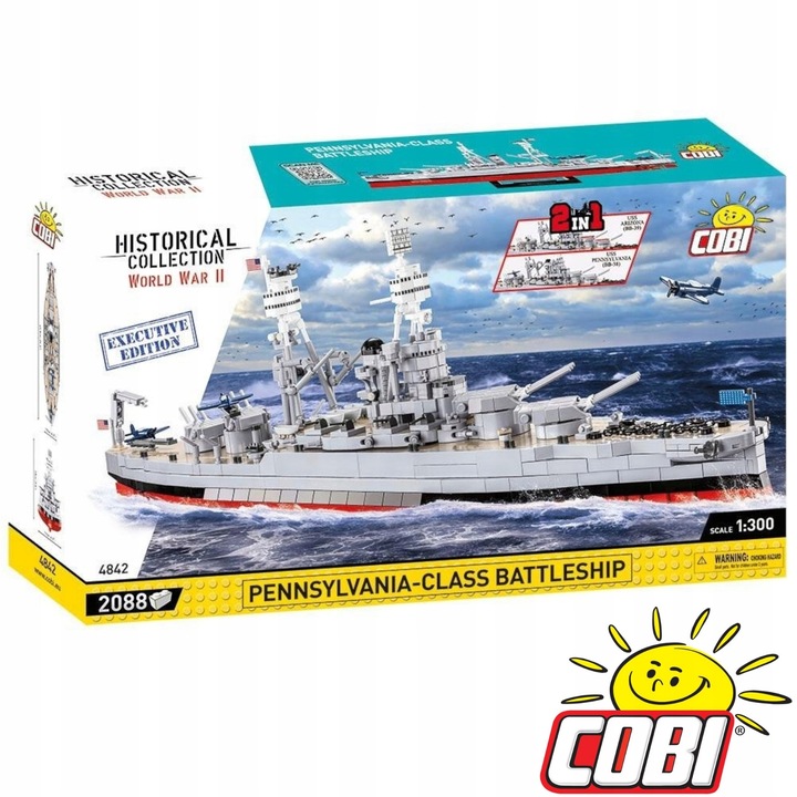 Cobi 4842 Colectia Istorica: Cuirasat Clasa Pennsylvania 2088 Piese
