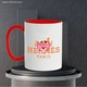 Cana Cu Pantera Roz, Cu Textul "Hermes Paris" - Design 4, Ceramica, 330ML, Cu Maner si Interior Rosu