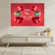 Cana Cu Pantera Roz, Cu Textul "Hermes Paris" - Design 4, Ceramica, 330ML, Cu Maner si Interior Rosu