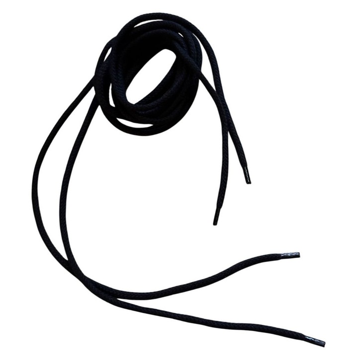 Sireturi rotunde din bumbac, 160 cm – pret pe pereche (2 bucati), Negru