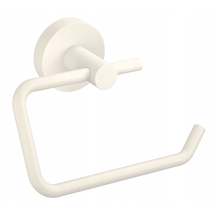 Suport pentru hartie igienica Tesa Moon, alb, montare fara gaurire, dimensiuni 10,5x13,8x5cm, set complet.