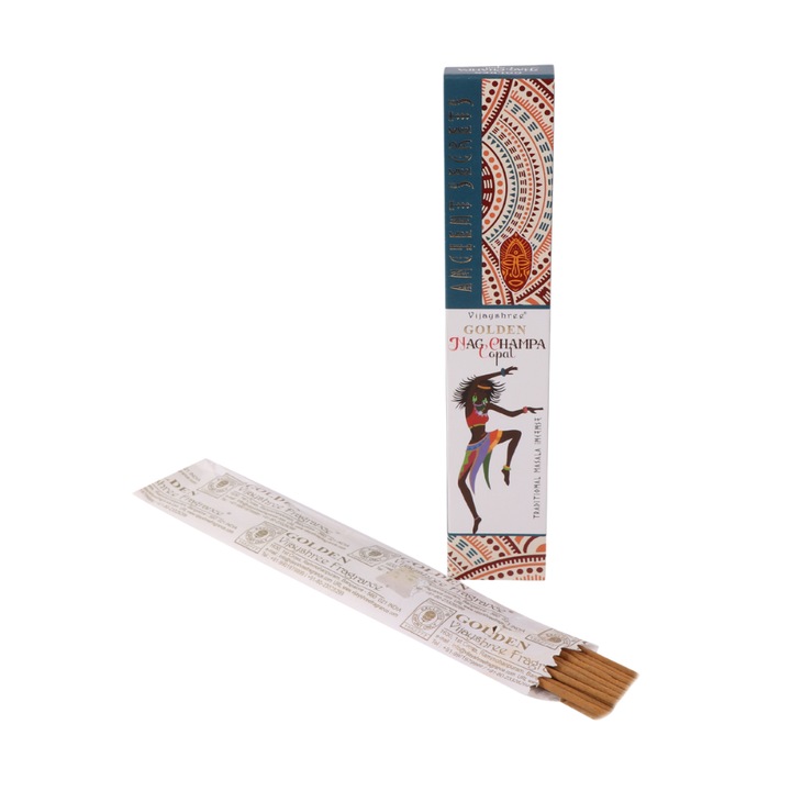 Set de betisoare parfumate Vijayshree, Kopal si Nag Champa, 15 g, aroma orientala, naturala