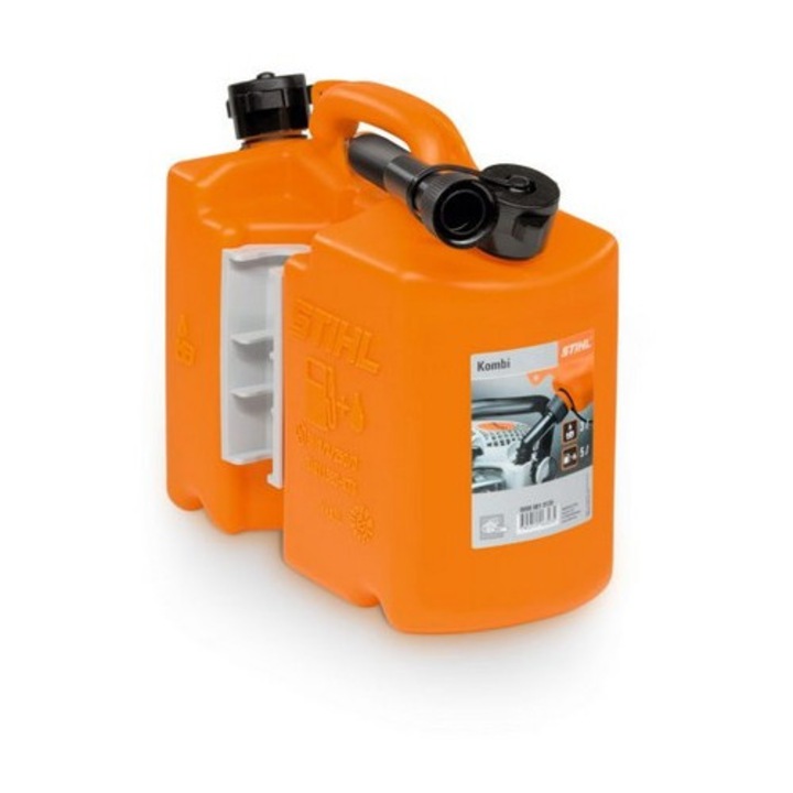 Комбиниран бидон STIHL 5L/3L, оранжев, професионален, с две отделения за инструменти