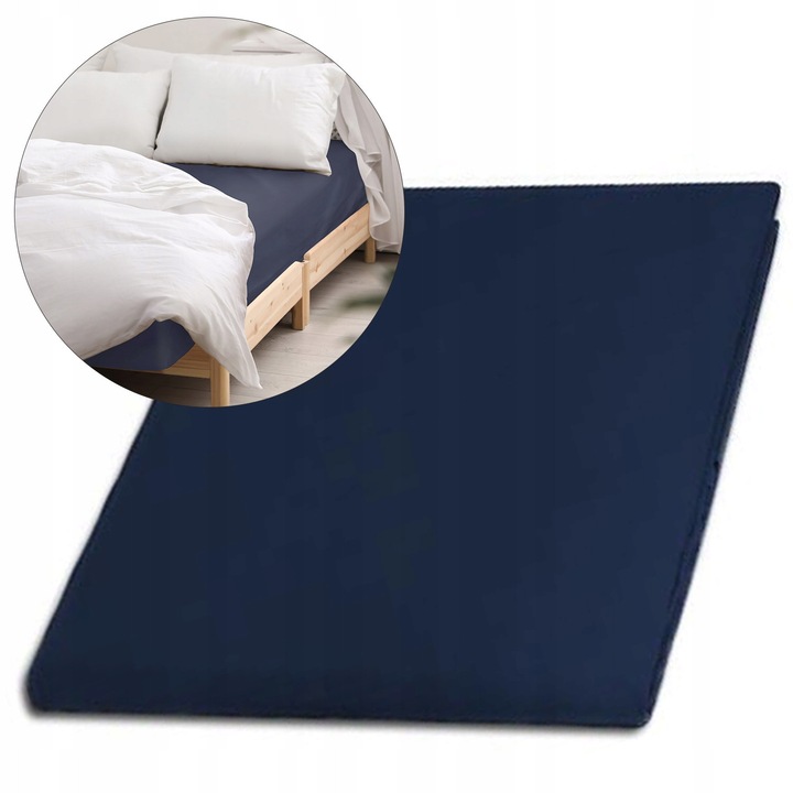 Cearsaf Bumbac 160x220 cm, Albastru Marin