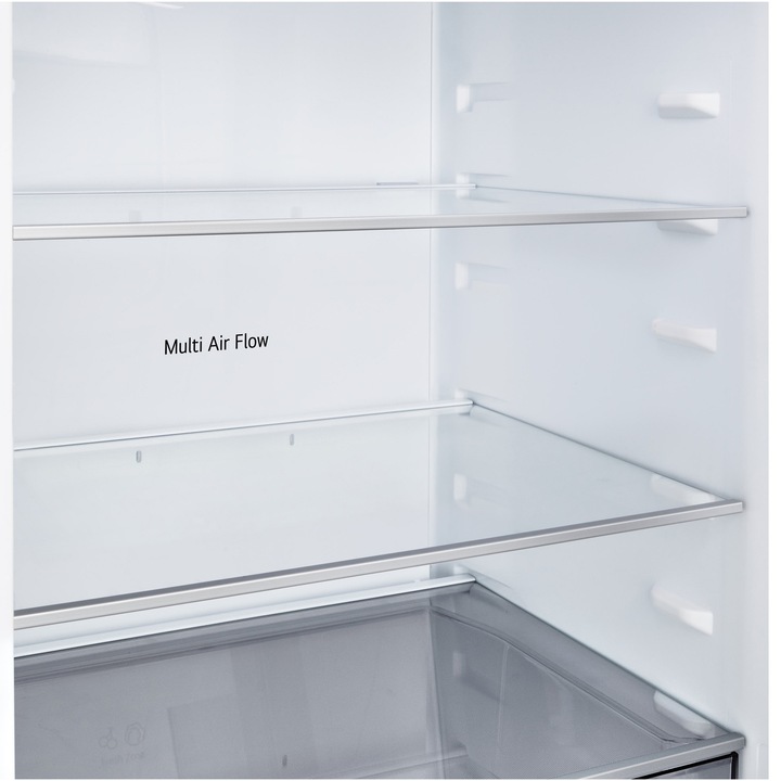 Combina frigorifica LG GBBSJ20EPY, Clasa E, No Frost, 375 Litri, H 200 cm, Argintiu