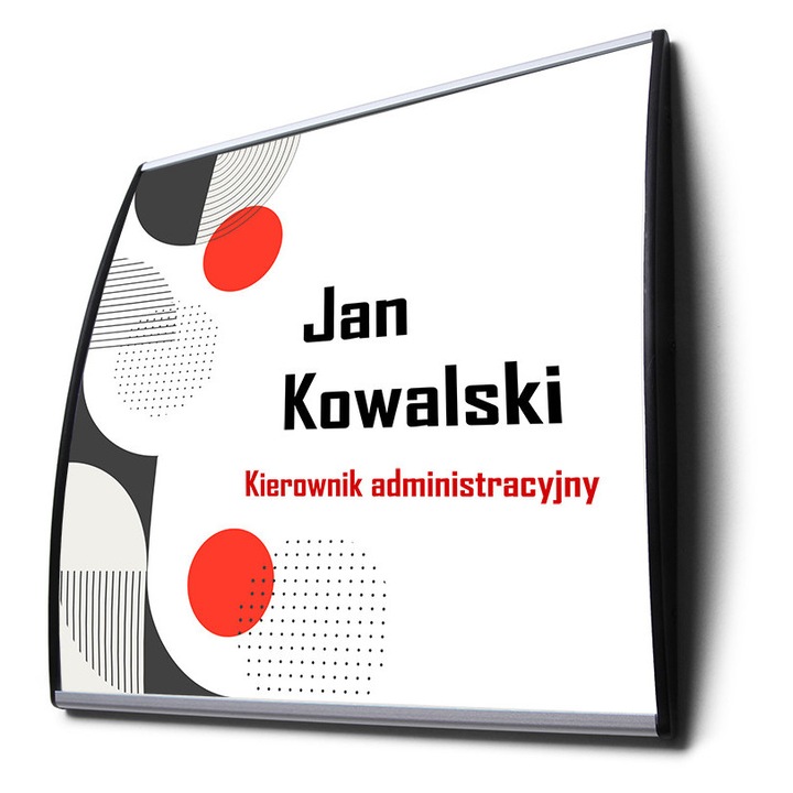 Tablica informativa Media Display, profil eliptic, aluminiu, A6, 148x105mm, montaj usor