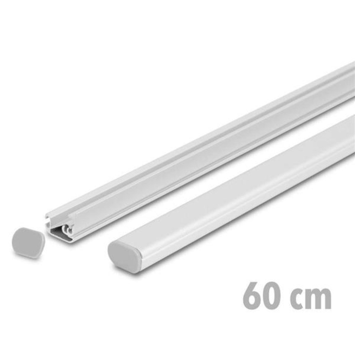 Set listwy plakatowe Twin 60 cm, Media Display, aluminiu, 2 szt.