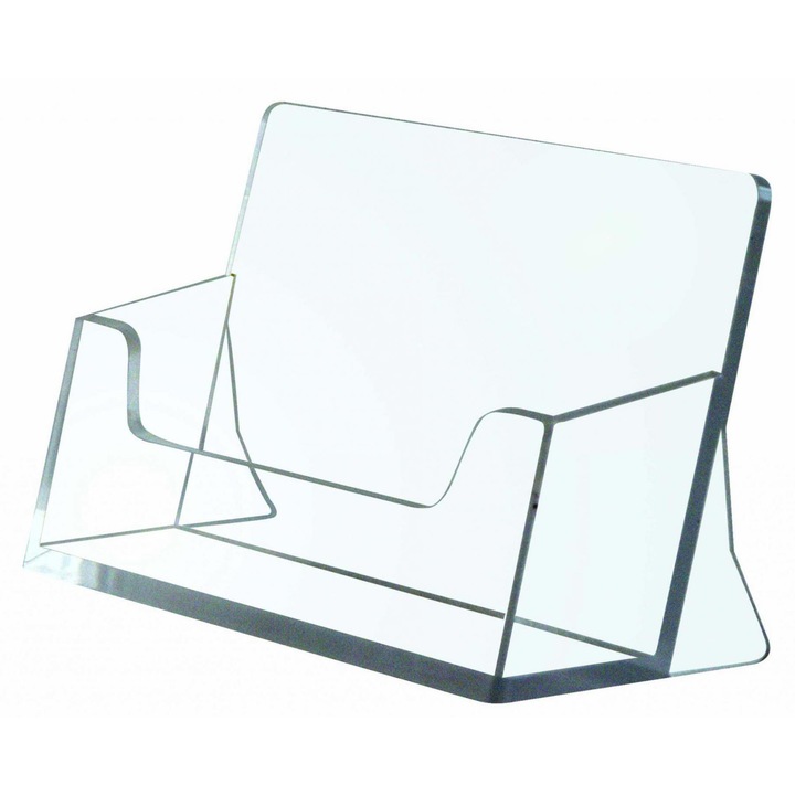 Suport documente, Media Display, acrilic, design minimalist, 30x10x5cm