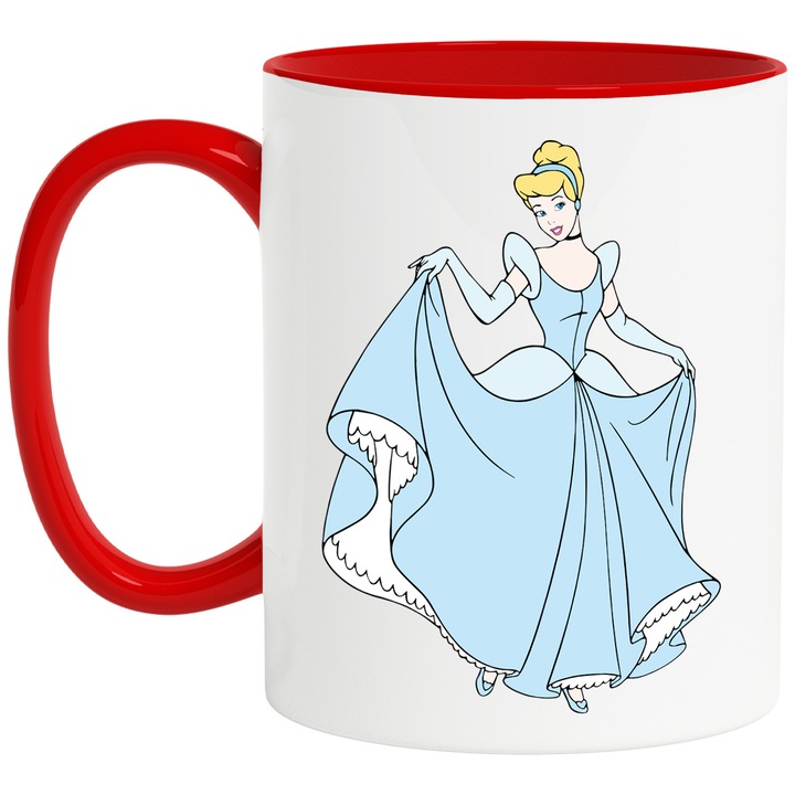 Cana Cu Cenusareasa – Personaj Iconic si Aventuros, Cadou Original si Inspirat, Ceramica, 330ML, Cu Maner si Interior Rosu