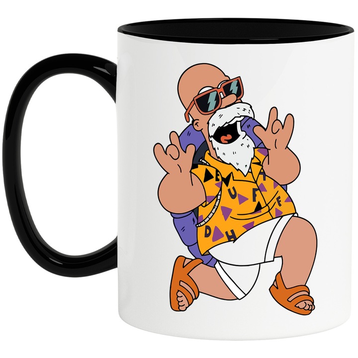 Cana Cu Dragon Ball Z – Personaje Anime Aventuroase, Arta Vesela si Inspirata, Ceramica, 330ML, Cu Maner si Interior Negru