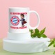 Cana cu Superman, si Echipa de Fotbal FC Batern Munich, Ceramica, 330ML, Cu Maner si Interior Alb