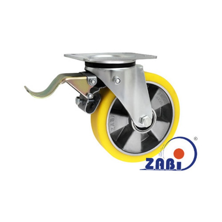 Roata ZABI 180mm, poliuretan, 300kg, 3.22kg, 80x105mm