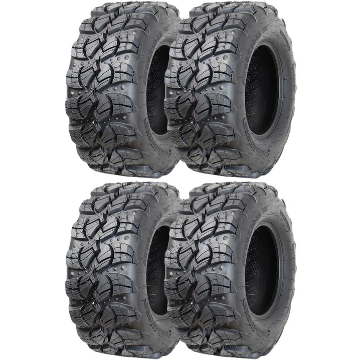Set 4 x Anvelope QUAD 26x9-12 și 26x11-12, rezistente, groase, profil adânc 16 mm, pentru teren și șosea