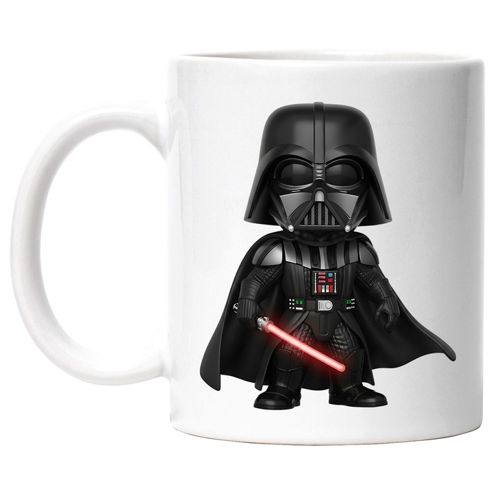 Cana Cu Star Wars – Salturi Vesel Printre Nave Stelare – Emotie, Copii si Curaj, Ceramica, 330ML, Cu Maner si Interior Alb