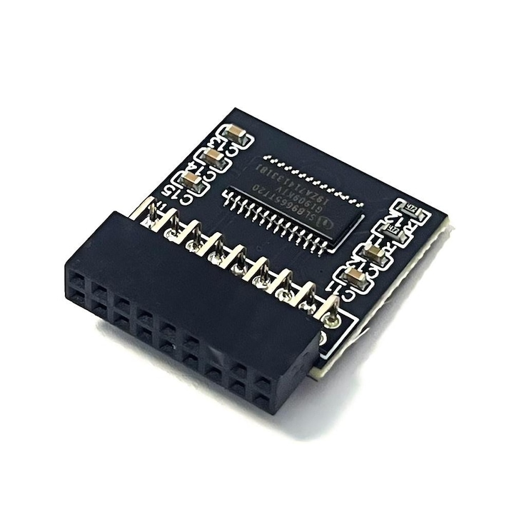 Gintai TPM2.0 Modul LPC 18Pin pentru ASRock Z97 X399 H110 B150 H310 H170 Z170 Z270 B360 B365 H370 Z370 X370 Z390 B450 X570 seria Placa de baza cu TPM2.0 Modul Infineon SLB9665