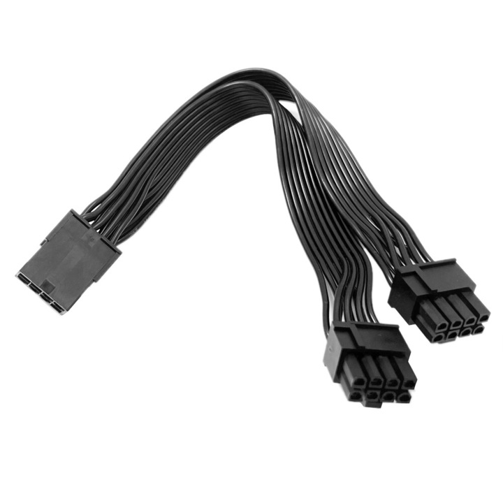 Gintai Cablu de alimentare GPU 8 PIN catre dublu 8 PIN (6+2) pentru placa video grafica, cablu de alimentare GPU VGA mama catre cablu de alimentare dublu PCI-E tata in Y 18AWG