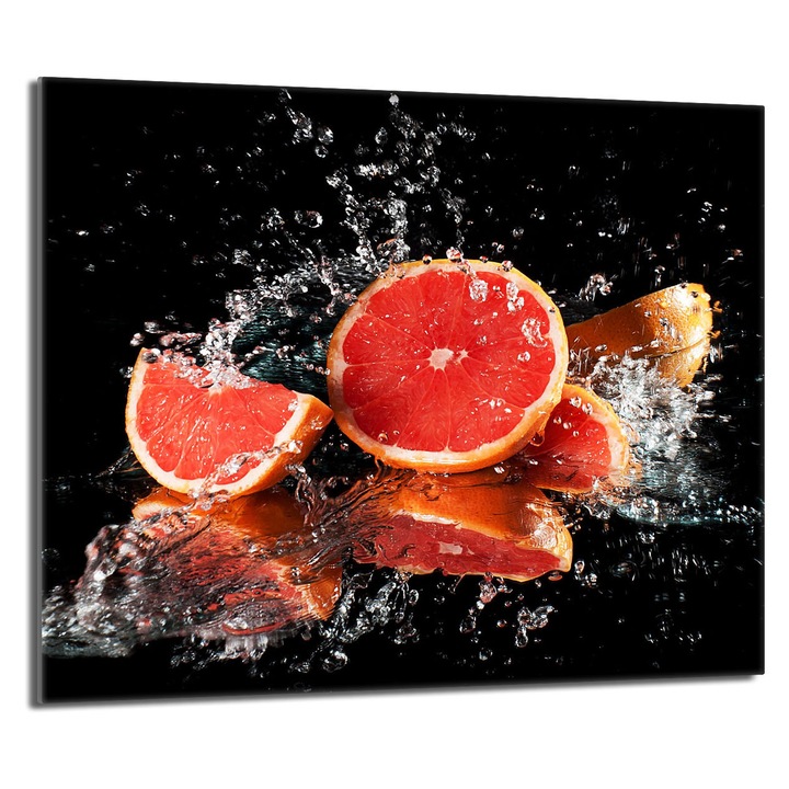 Placa de protectie din sticla pentru aragaz 60x52 TMK ArtDeko, design modern, rezistent la temperaturi, multicolor