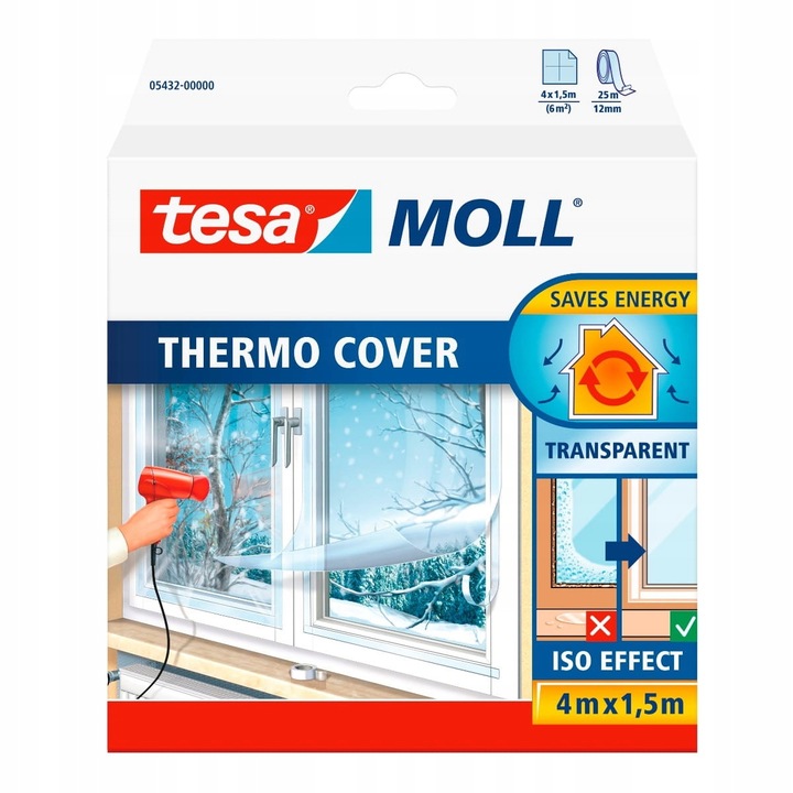 Tesa Thermo Cover átlátszó hőszigetelő fólia 4m x 1,5m