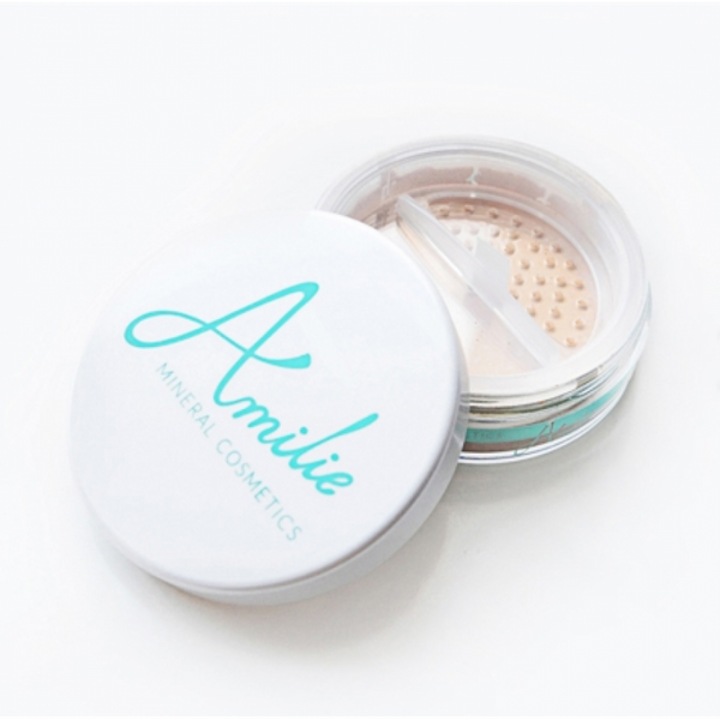 Fond de ten pudră Amilie Mineral, 7 g, acoperire excelenta, aspect natural, bej-cinnamon