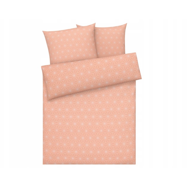 Set Lenjerie Pat Bumbac 100%, livarno home, 220x200 cm, 2 Fete Perne 70x80 cm, Elastic