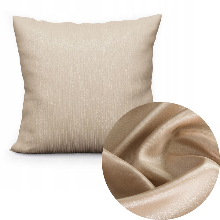 Cearceaf decorativ Markizeta bej 40x40cm, impermeabil, cu fermoar