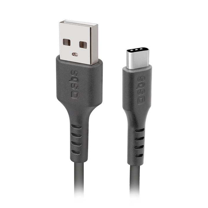 Cablu de date SBS TECABLETC220K USB-A - USB-C, 2m, negru